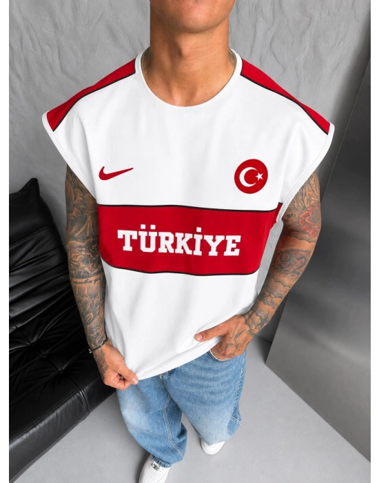 Türkiye Oversize Sıfır Kol Beyaz