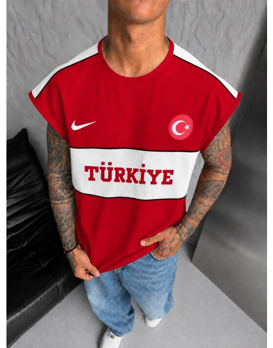 Türkiye Oversize Sıfır Kol Kırmızı