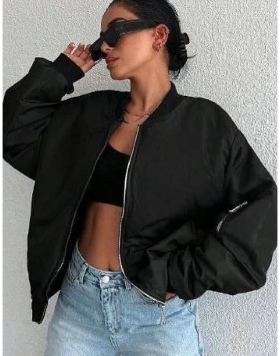 Unisex Bomber Ceket Siyah