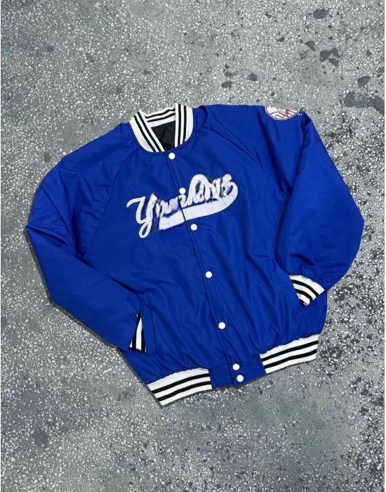 Yankes Dolumlu Unısex Bomber ceket Mavi