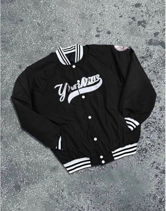 Yankes Dolumlu Unısex Bomber ceket Siyah
