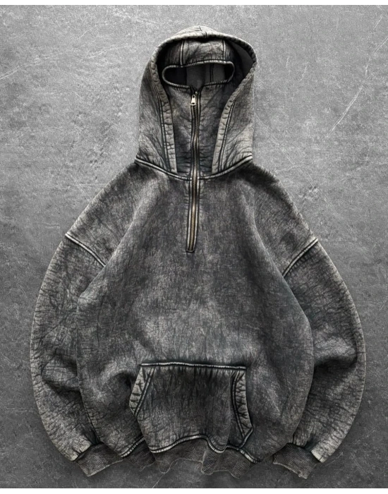 Yıkamalı Kar Maske Unisex Hırka