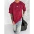 SW Yıkamalı Oversize Unisex Tshirt Kırmızı