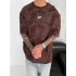 SW Yıkamalı Oversize Unisex Tshirt Kahverengi