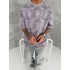 Basic Yıkamalı NK Oversize Tshirt Gri