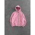 YIKAMALI KAPÜŞONLU OVERSİZE HIRKA PEMBE