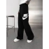 BASKI DETAY BAGGY OVERSİZE EŞOFMAN SİYAH