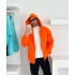 Basic Şardonlu Unisex Hırka - Turuncu