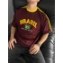 Brazil Unisex Oversize Tshirt - bordo