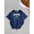 Brazil Unisex Oversize Tshirt - Mavi