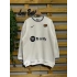 Spo Şardonlu Unisex Sweatshirt - Beyaz
