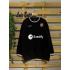 Spo Şardonlu Unisex Sweatshirt - Siyah