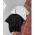 Tek Çizgili Unisex Oversize Tshirt - Beyaz