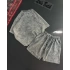 Yıkamalı Unisex Şortlu Takım - Gri