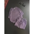 Yıkamalı Unisex Şortlu Takım - Mor