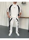 Nakış Detay Unisex Eşofman Takımı Beyaz