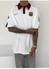 Fcb Polo Yaka Unisex Tshirt Beyaz