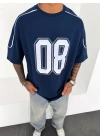 08 Oversize Unisex Tshirt Lacivert