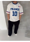 FRN Oversize Nakış Tshirt Beyaz