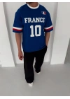 FRN Oversize Nakış Tshirt Lacivert