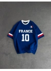 FRN Oversize Nakış Tshirt Lacivert