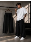 PAÇA AYARLANABİLİR BASİC BAGGY EŞOFMAN SİYAH