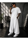 PAÇA AYARLANABİLİR BASİC BAGGY EŞOFMAN BEYAZ