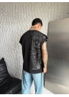 KAPLAN DETAY SIFIR KOL UNİSEX TSHİRT