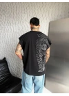 KAPLAN DETAY SIFIR KOL UNİSEX TSHİRT