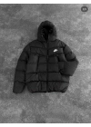 KAPÜŞONLU PUFFER ŞİŞME MONT SİYAH