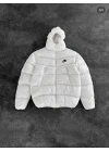 KAPÜŞONLU PUFFER ŞİŞME MONT BEYAZ