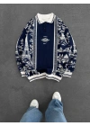 PRS ŞARDONLU SWEATSHİRT LACİVERT