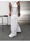 BASKI DETAY BAGGY OVERSİZE EŞOFMAN GRİ