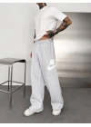 BASKI DETAY BAGGY OVERSİZE EŞOFMAN GRİ