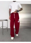 BASKI DETAY BAGGY OVERSİZE EŞOFMAN KIRMIZI