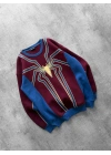 SPİDER OVERSİZE SWEATSHİRT BORDO