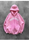 SPİDER ŞARDONLU HIRKA PEMBE