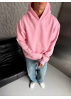 ANGEL ŞARDONLU SWEATSHİRT PEMBE
