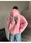 ANGEL ŞARDONLU SWEATSHİRT PEMBE