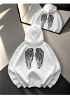 ANGEL ŞARDONLU SWEATSHİRT BEYAZ