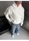 ANGEL ŞARDONLU SWEATSHİRT BEYAZ