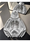 ANGEL ŞARDONLU SWEATSHİRT GRİ