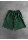 Basic Oversize Şort - Yeşil