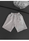 Basic unisex oversize şort Gri