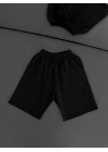 Basic unisex oversize şort Siyah