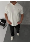 CK Polo Yaka Unisex Tshirt Beyazz