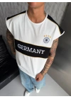 Germany Sıfır Kol Tshirt Beyaz