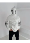 Örümcek Kar Maske Unisex Hırka Beyaz