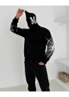 Örümcek Kar Maske Unisex Hırka Siyah