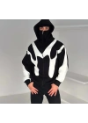 Parçalı Kar Maske Unisex Şardonlu Hırka
